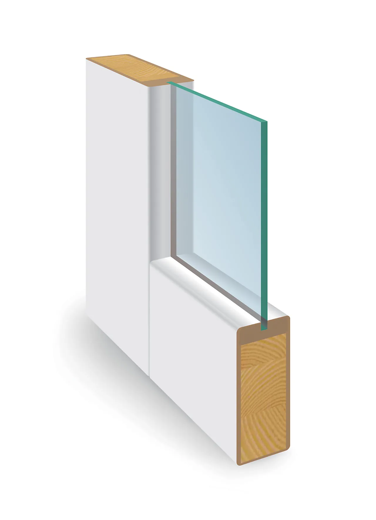 Dobbel innerdør Base 1 med glass hvit 153x210 cm null - 153x210 cm - 2 - Miniatyr