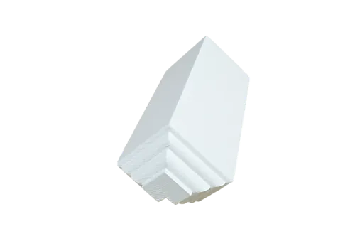 Gulvkloss utvendig 50x50x140 mm hvitmalt