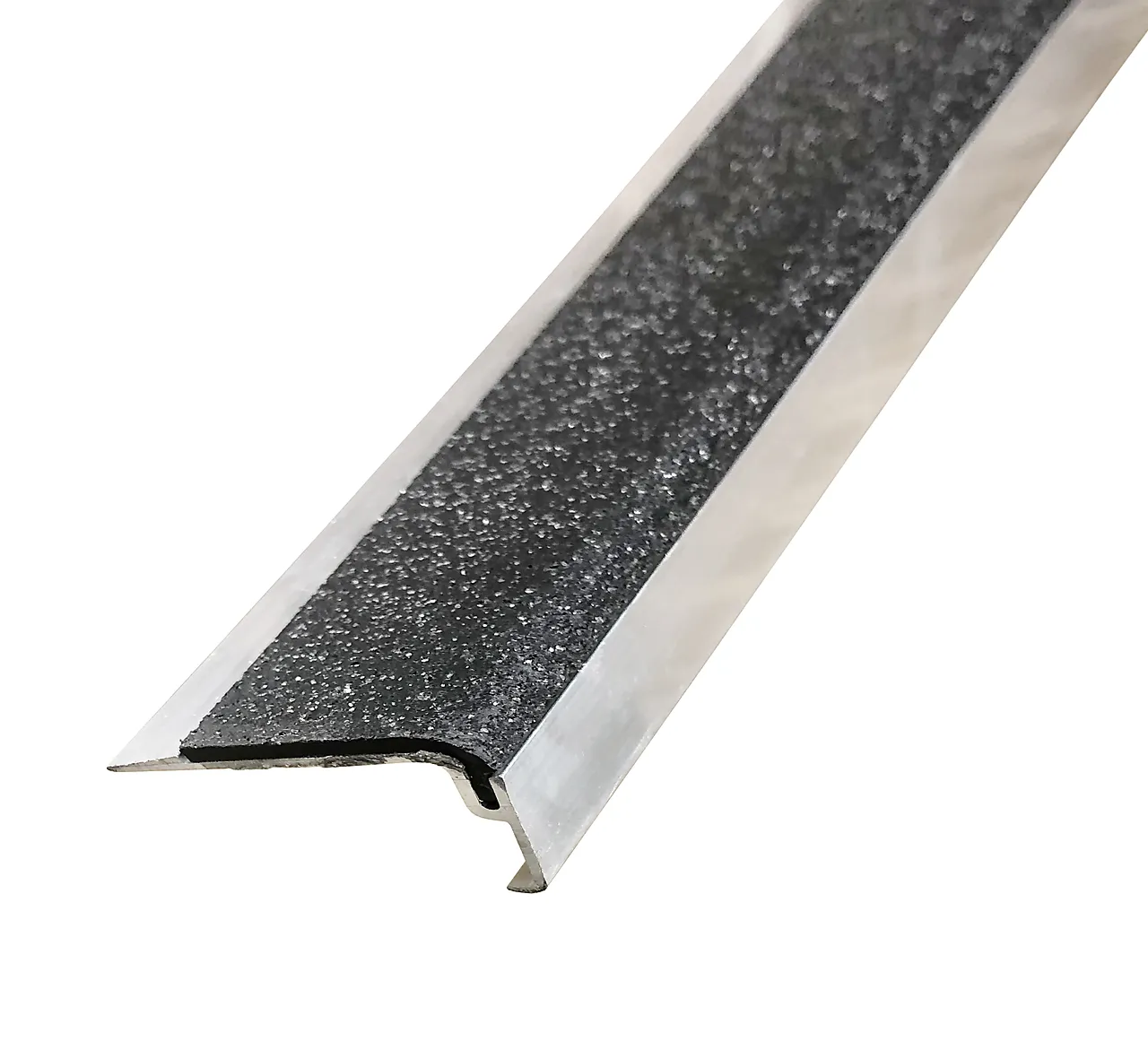 Trappenese aluminium uborret sort Xtragrip ilegg null - null - 2 - Miniatyr