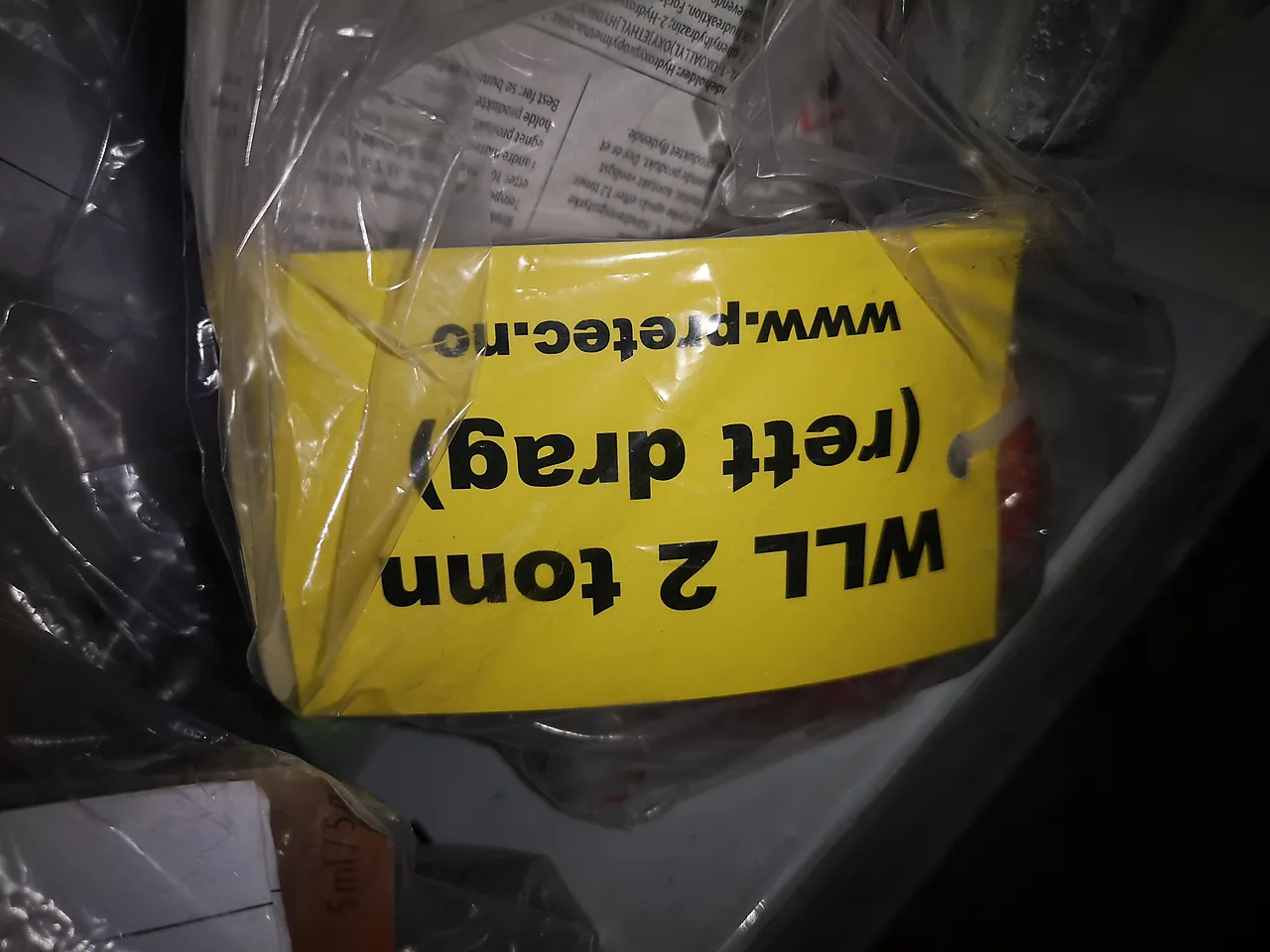 Merkeskilt wll 2 tonn Merkeskilt wll 2 tonn