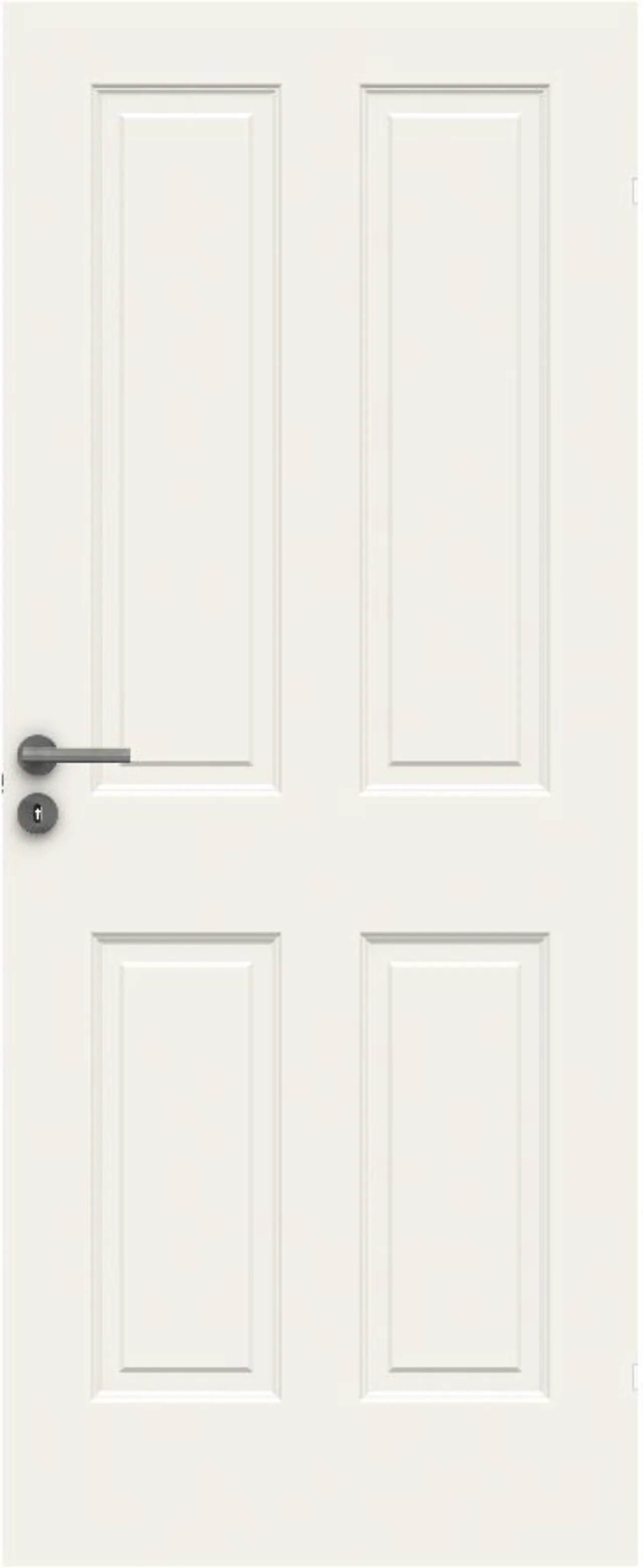 Dør compact 04 8x20 hvit malt massiv formpresset Dør compact 04 8x20 hvit malt massiv formpresset
