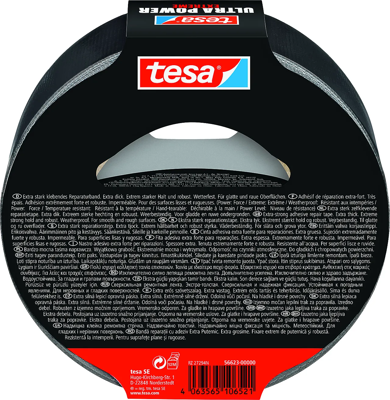 Reparasjonstape kraftig 50 mm x 25 meter sort null - null - 2 - Miniatyr