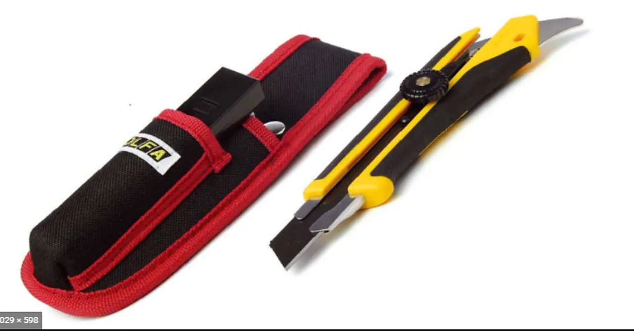 Tapetkniv 18 mm ol m/hylster olfa avbrekkbart blad