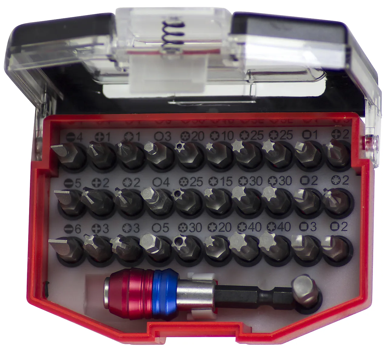 Bitssett beltbits 32 deler rød stk Bitssett beltbits 32 deler rød stk