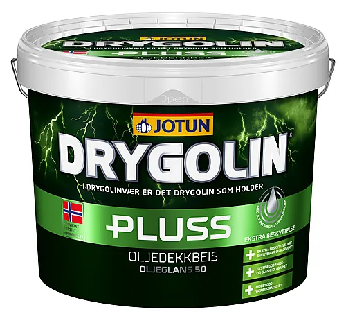 Drygolin Pluss oljedekkbeis hvit 10 liter