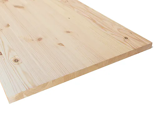 Benkeplate furu 28x620x2500 mm ubehandlet laminert