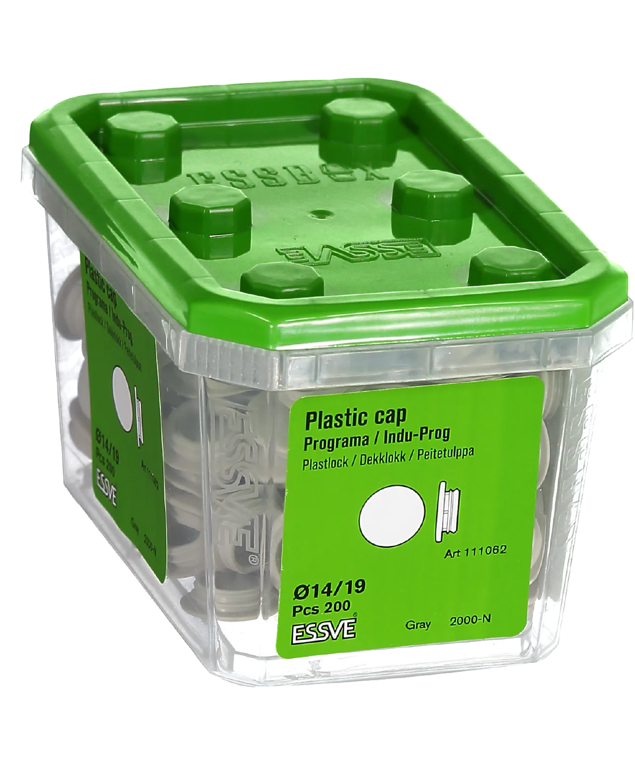 Plastlokk 14/19mm  grå a-200karminnfesting tilbehør null - null - 3 - Miniatyr