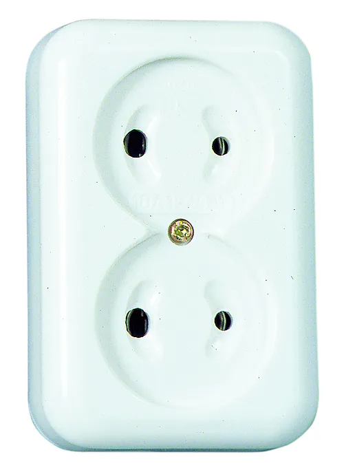 Stikkontakt dobbel 12 volt 2 pk