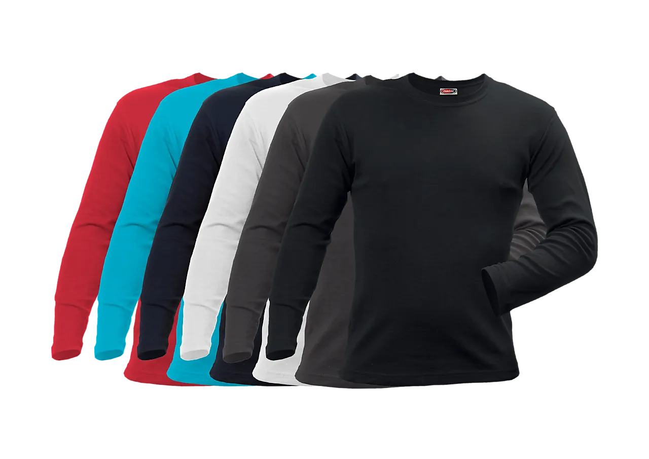 T-skjorte l erm l10007 hvit xs t-long