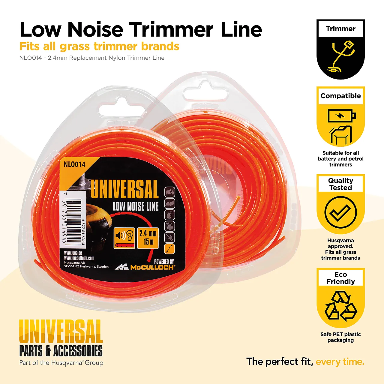 Trimmertråd 2,4 mm 15 meter NL0014 null - null - 2 - Miniatyr