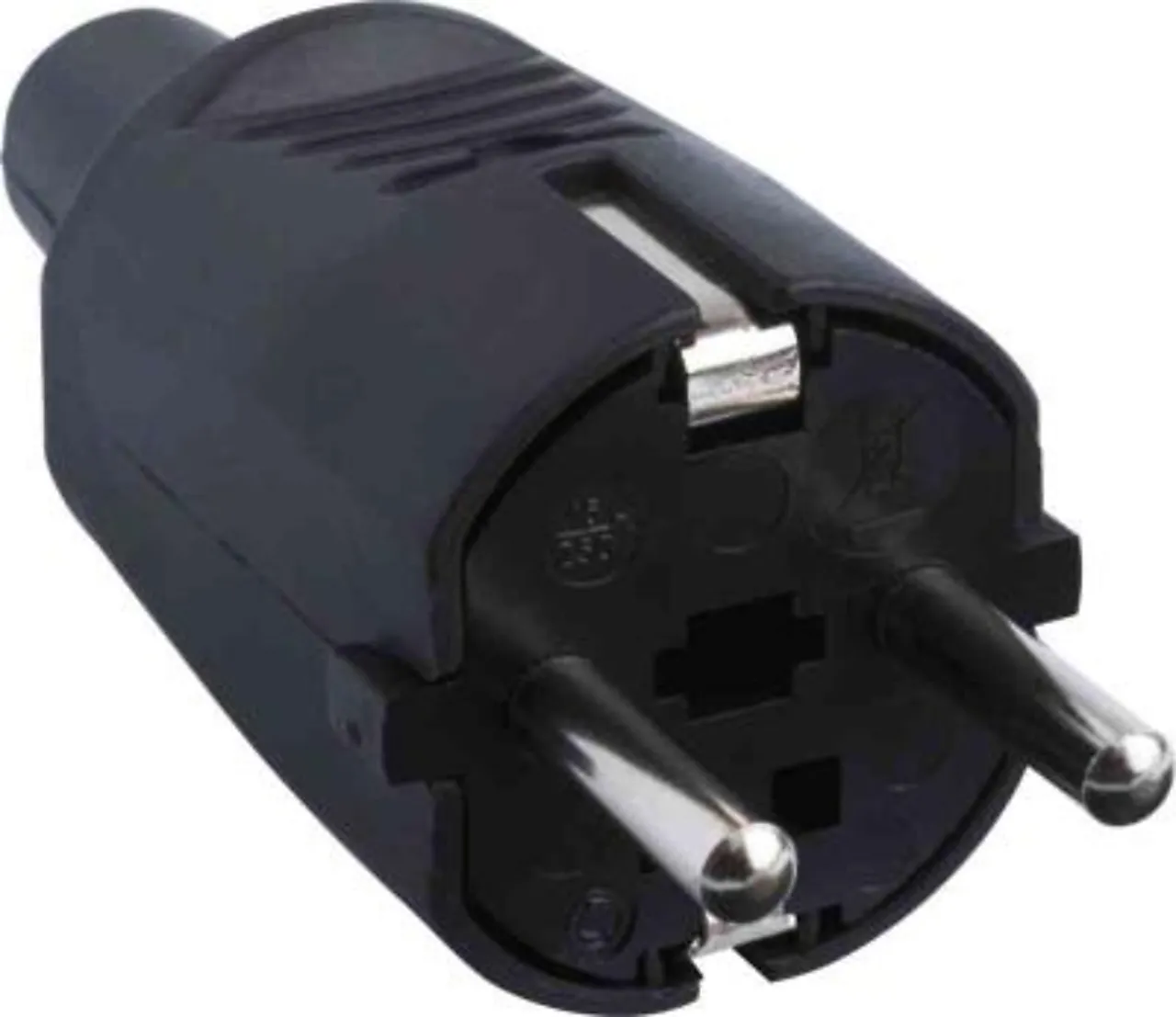 Plugg m/ jord gummi for skjøteledning Plugg m/ jord gummi for skjøteledning