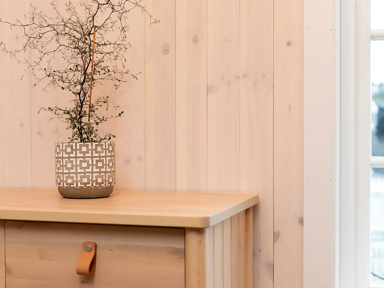 Glattpanel 14x120 mm natur hvitlasert furu null - null - 2 - Miniatyr