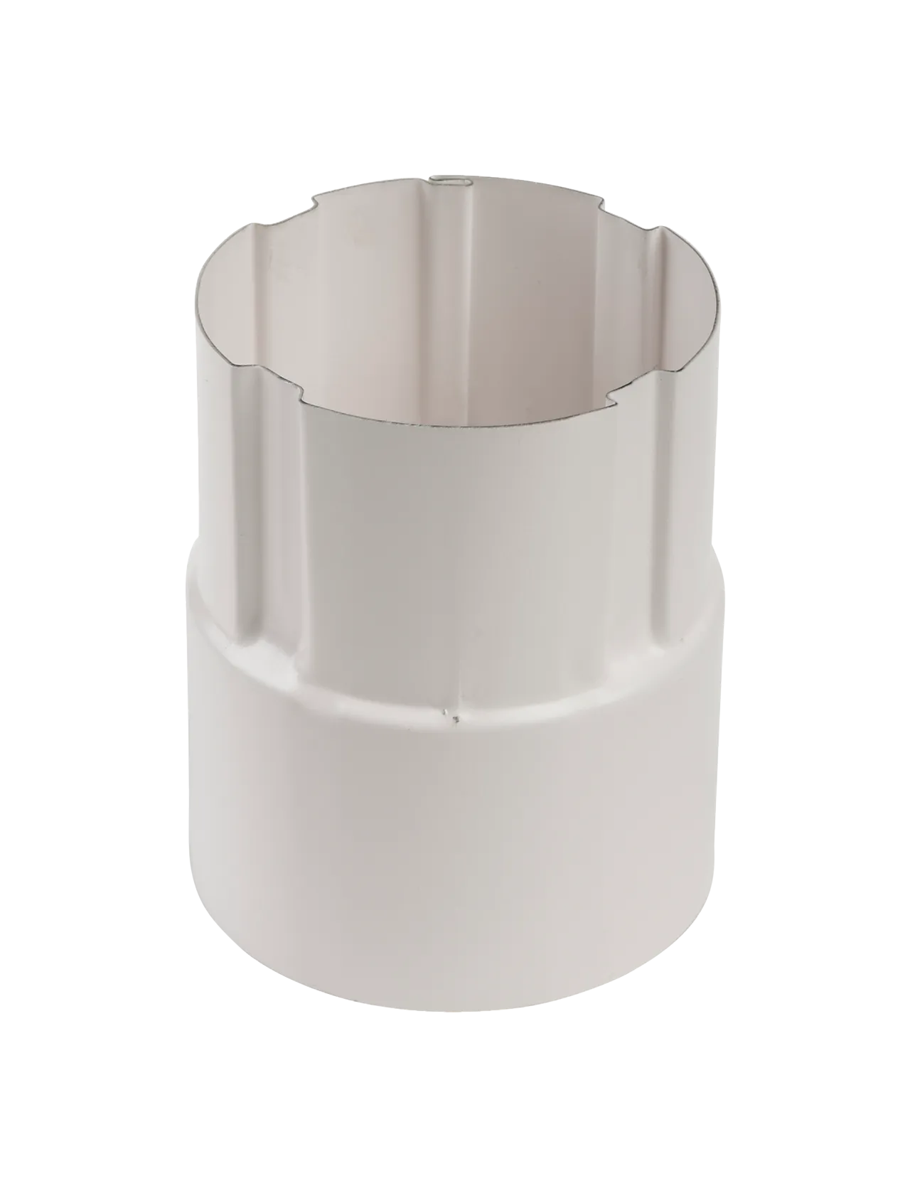 Nedløpsrørskjøte stål 75 mm hvit