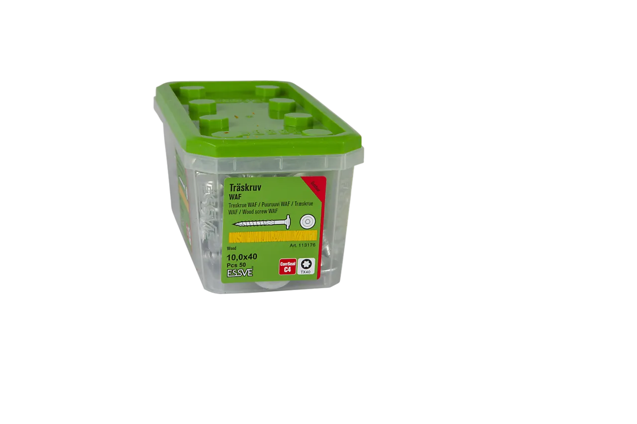 Konstruksjonskrue WAF utvendig 10x40 50 stk null - null - 2 - Miniatyr