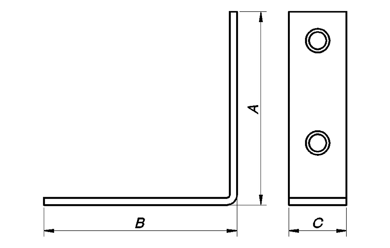 Vinkeljern 65x20x2,5 mm elorzinket null - null - 2 - Miniatyr