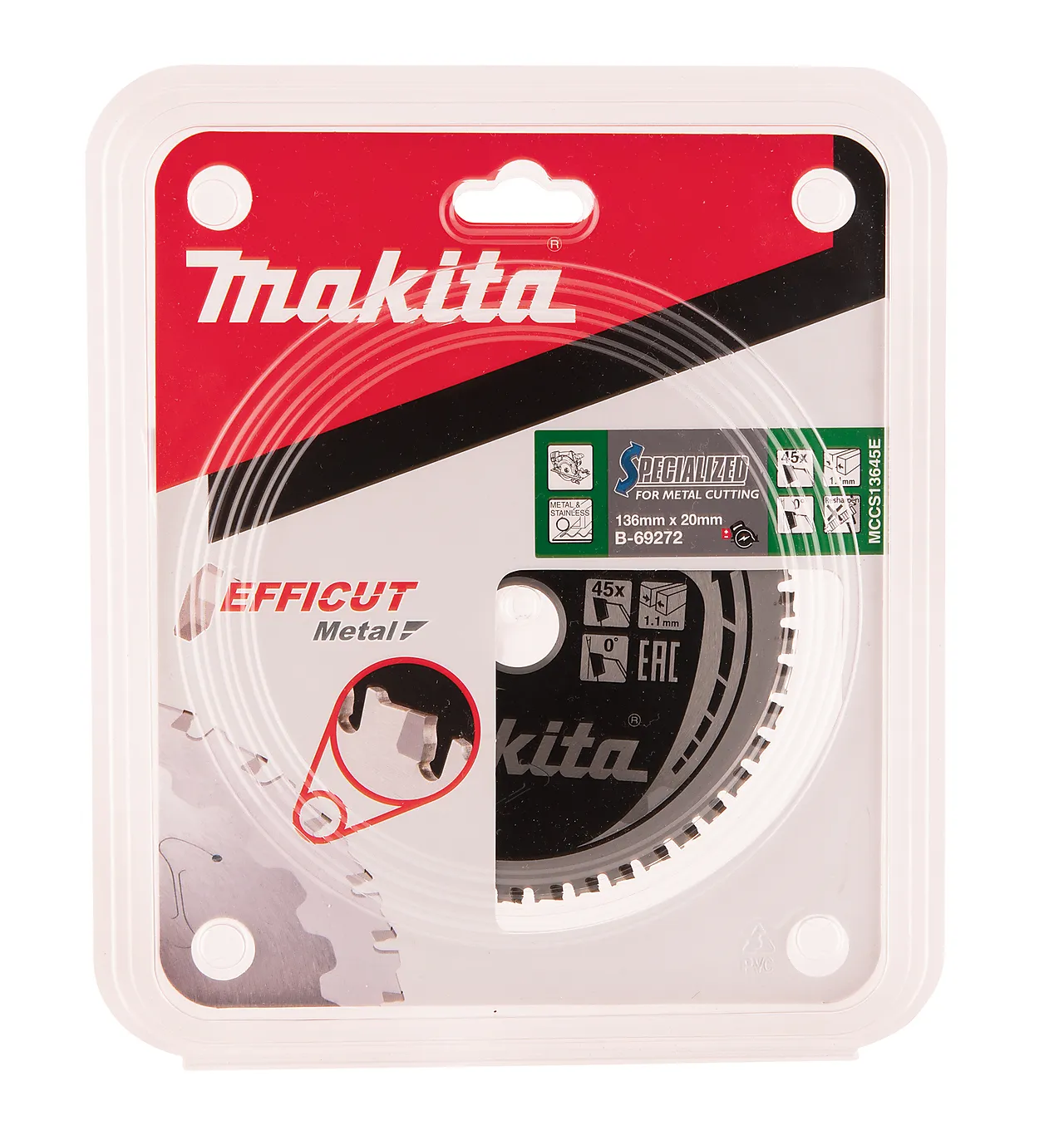 Sagblad sirkel til metall rustfritt ø136 x 20 mm senterhull x 45 sagtenner null - null - 2 - Miniatyr