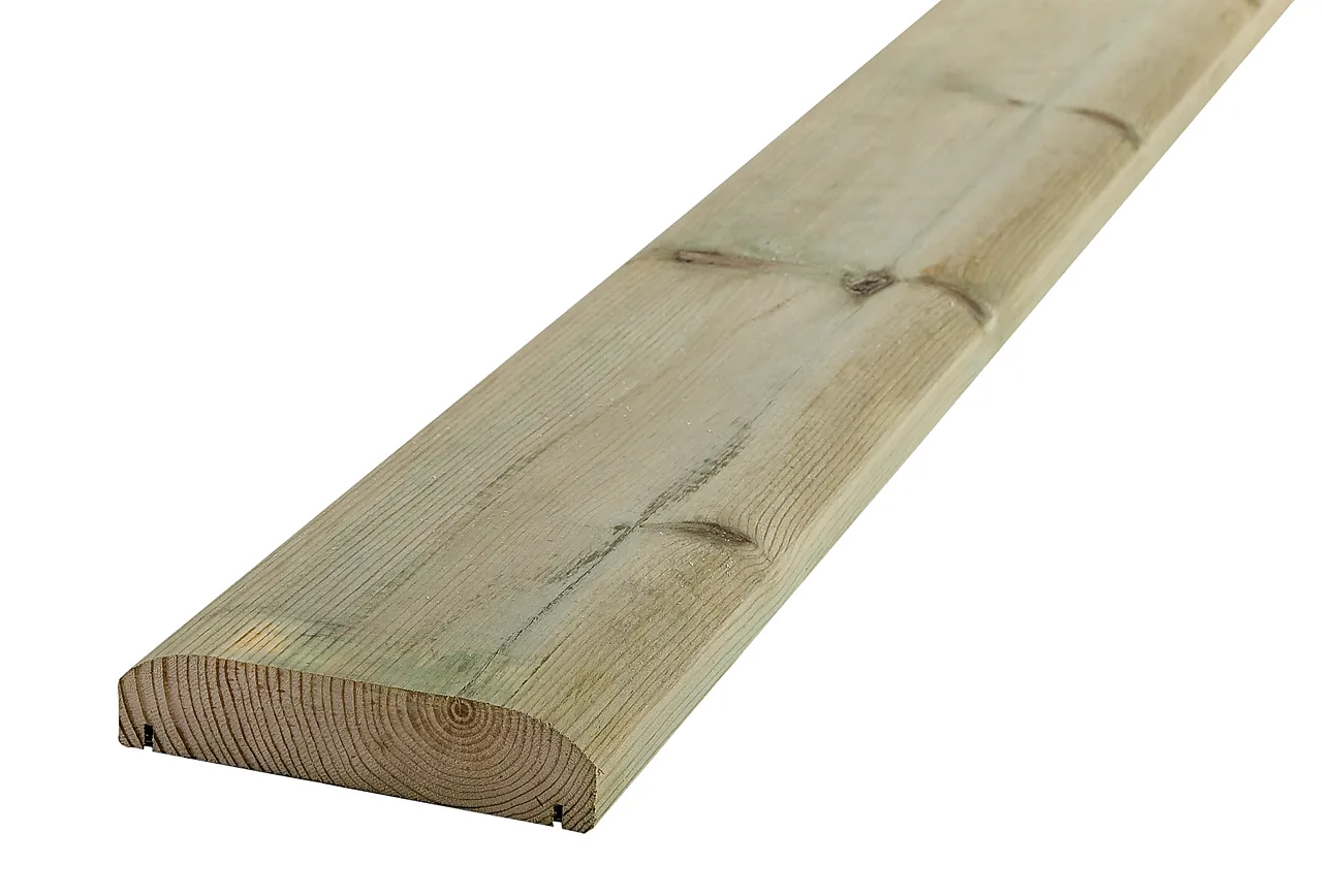 Altanrekke furu CU-impregnert 34x145 mm flat topp