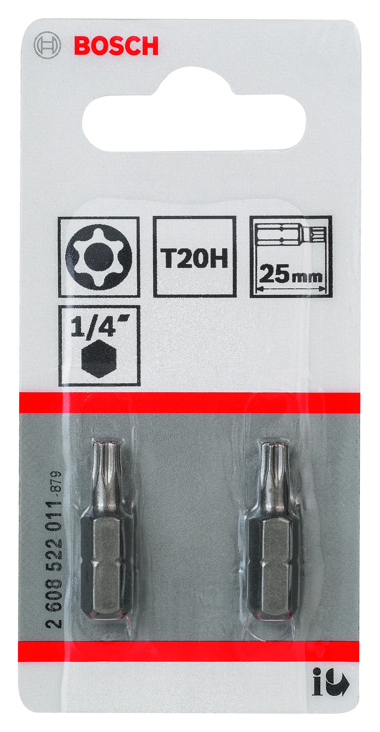 Bits T20 security torx 2 stk null - T20 - 2 - Miniatyr