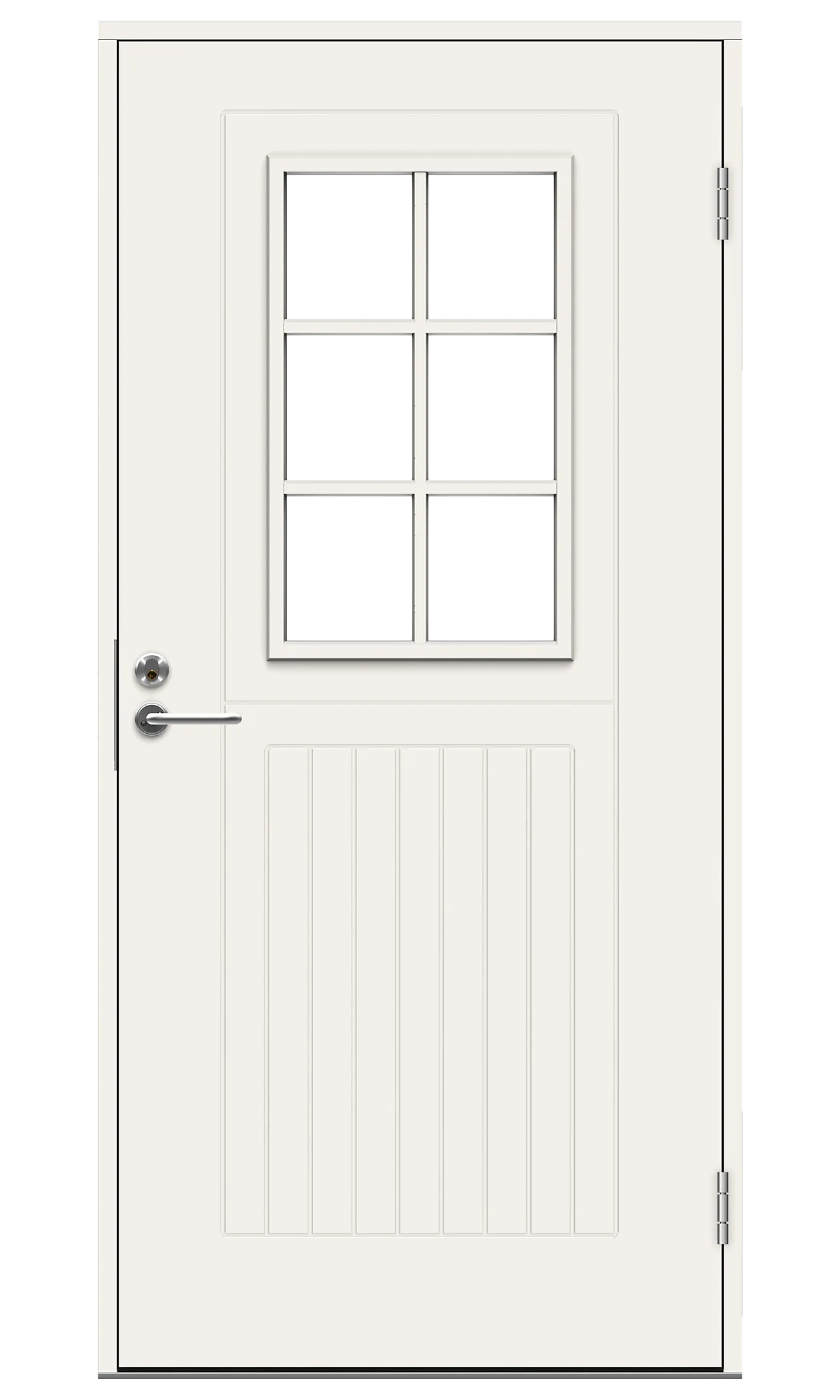 Tradition ytterdør med glass 100x210 cm venstrehengslet Tradition ytterdør med glass 100x210 cm venstrehengslet