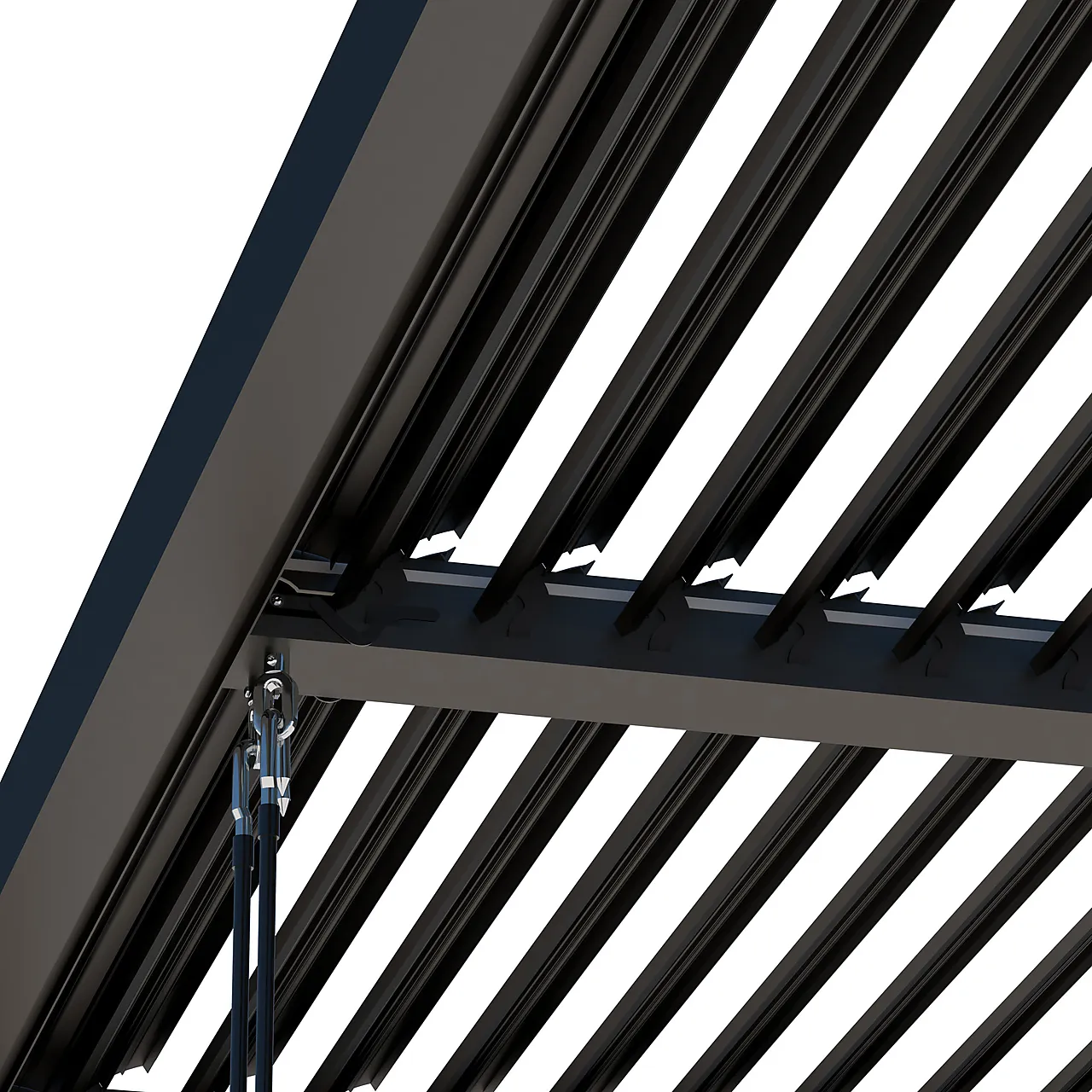 Pergola Stavern sort med tak 3x4 meter Pergola Stavern sort med tak 3x4 meter