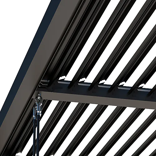 Pergola Stavern sort med tak 3x4 meter