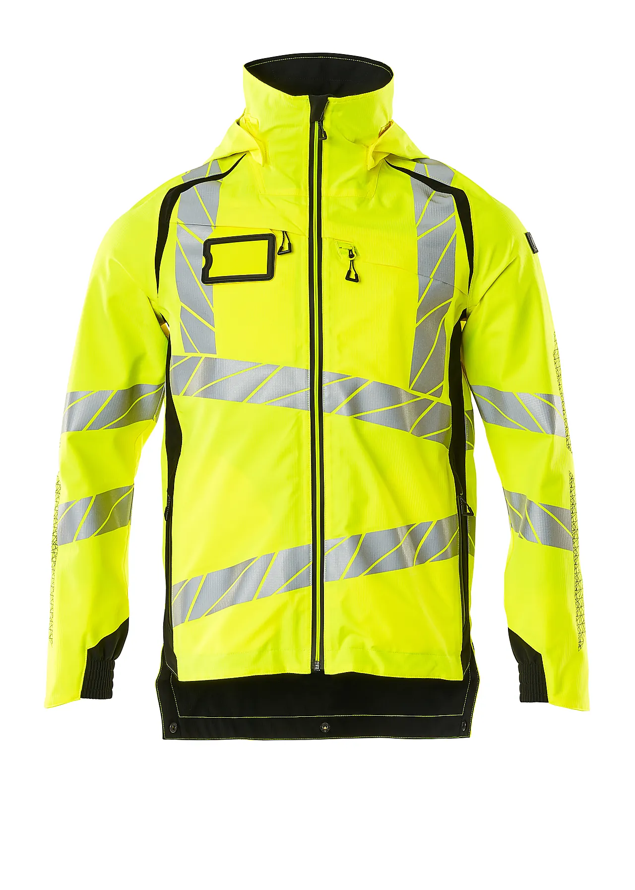 Skalljakke gul/svart kl 3 str XL