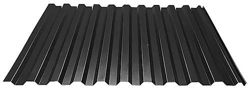 Takplate 20-profil lakkert 0,50 mm 1,05 x 3 meter svart