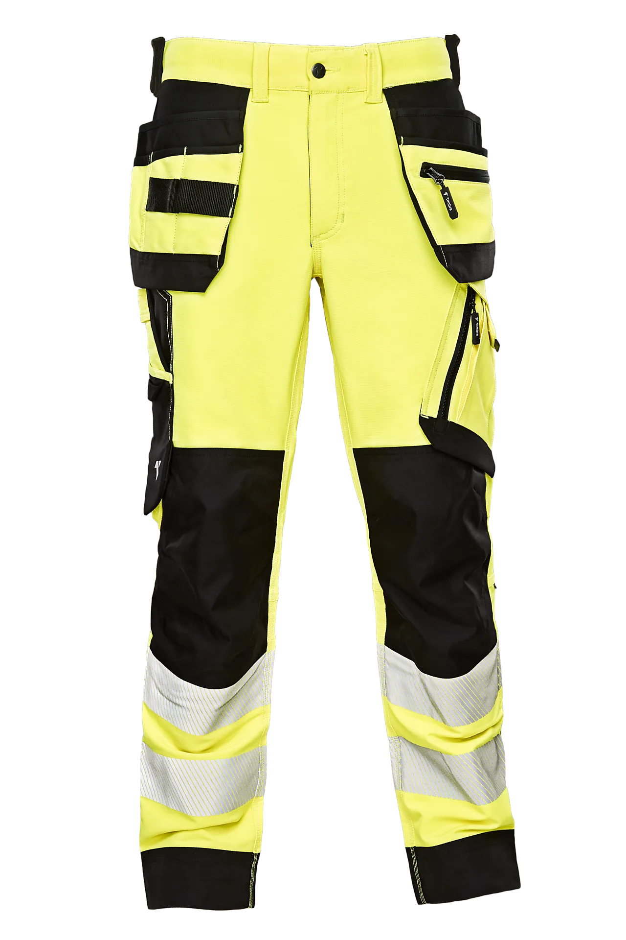 Bukse Hi-Viz kl. 2 gul/sort str 46