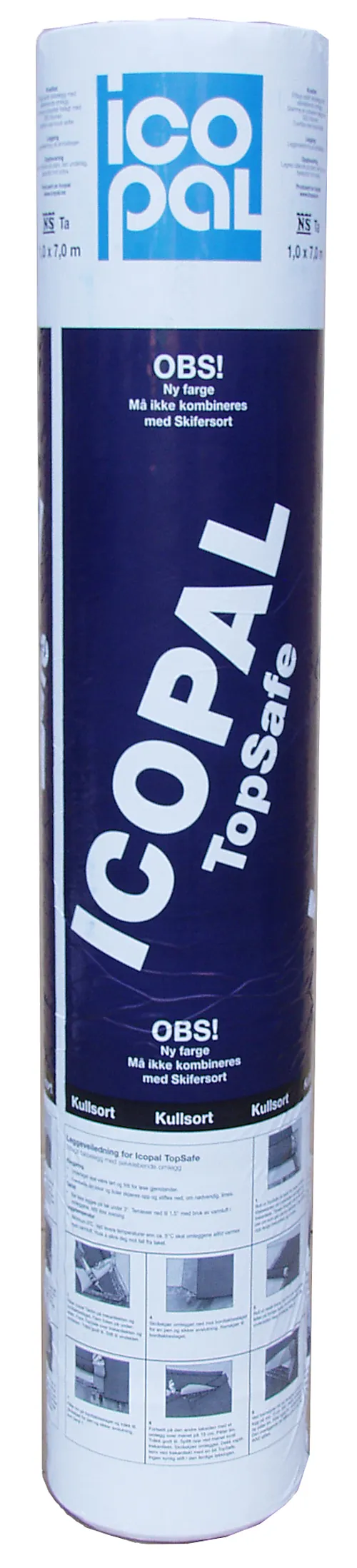 Overlag Topsafe 1 x 7 meter kullsort