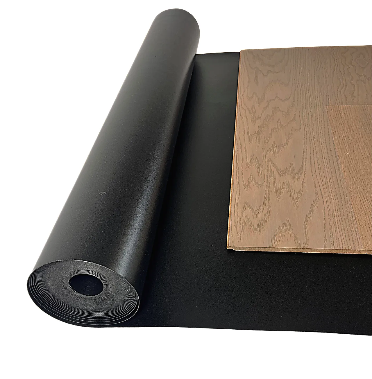 OPUS klikkvinyl gulvunderlag sort 1mm 15m²