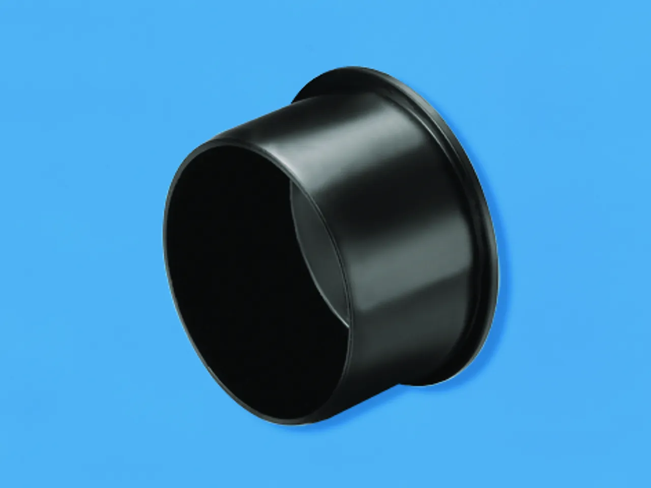 Ters f/muffe 75mm sort wafix