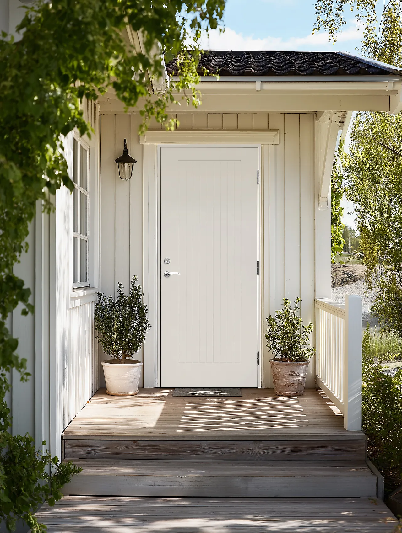 Ytterdør Saga 80x200 cm hvit høyre null - 80x200 cm - 2 - Miniatyr