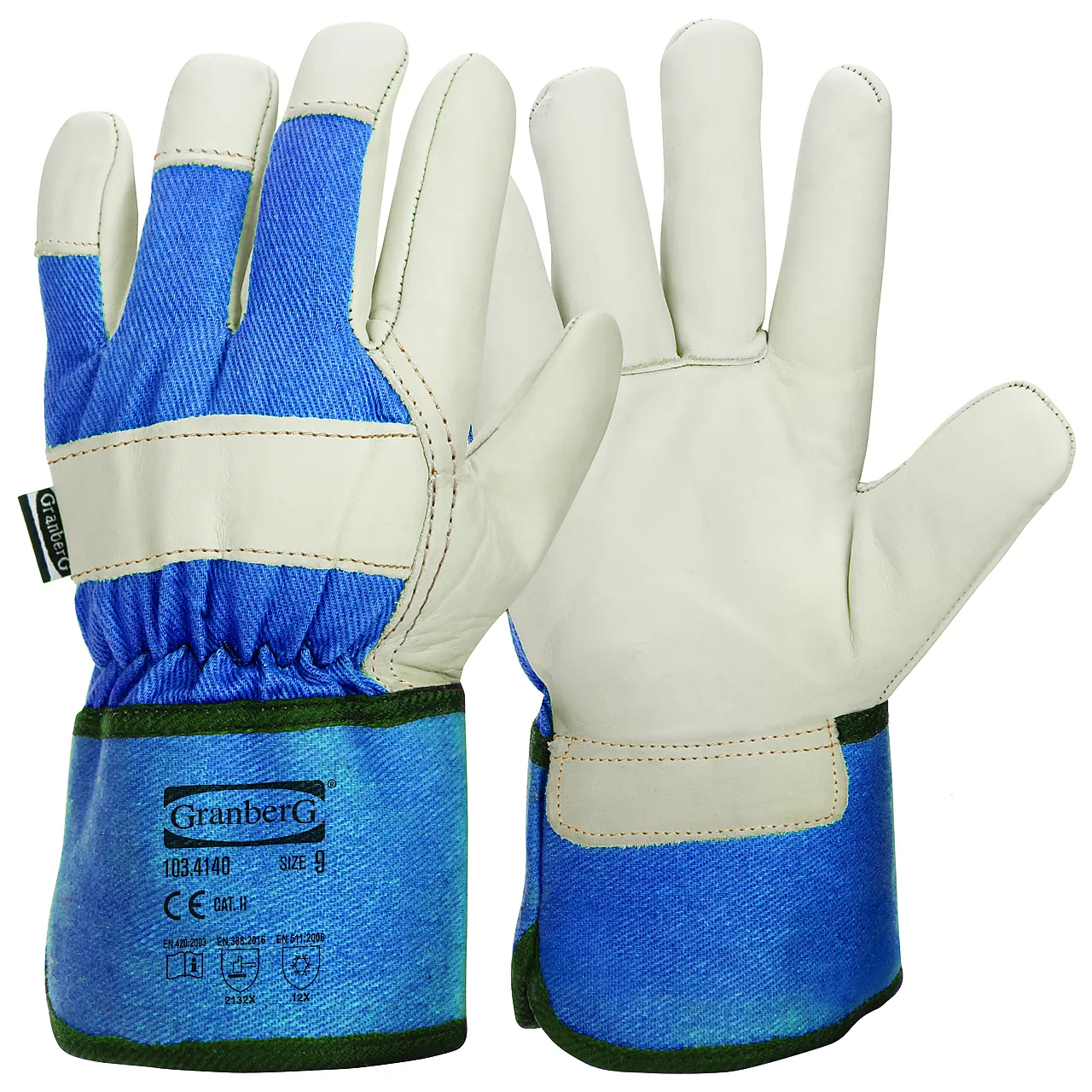 Hanske oksehud vinterforet str 11