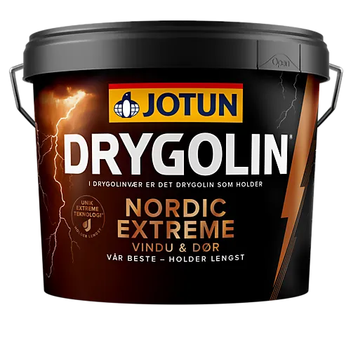 Drygolin nordic extreme vindu & dør klassisk hvit base 2,7 liter