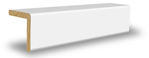 Vinkellist furu hvit 21x21x2700 mm NCS S0502Y