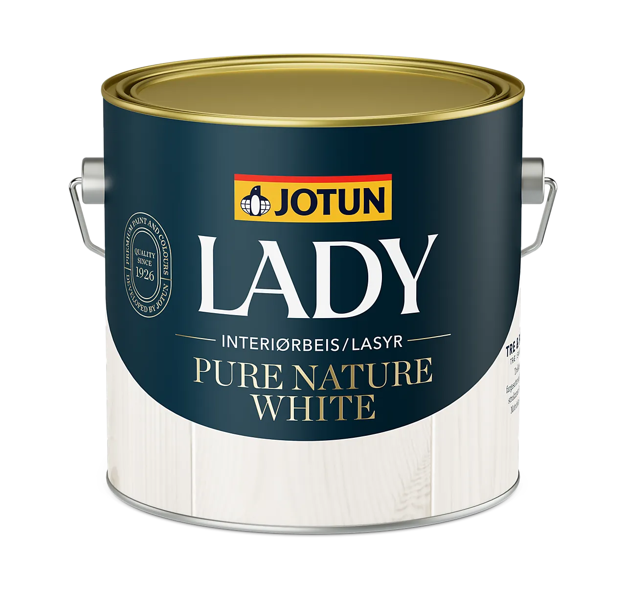 Lady Pure Nature interiørbeis hvit 3 liter Lady Pure Nature interiørbeis hvit 3 liter