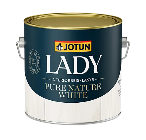 Lady Pure Nature interiørbeis hvit 3 liter