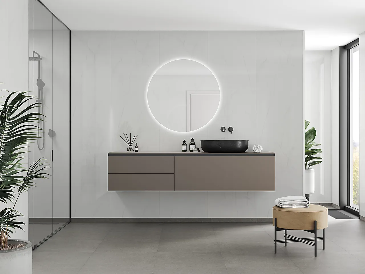 Baderomsplate 3487m10 bright marble 60x240cm 10x620x2400 null - null - 2 - Miniatyr