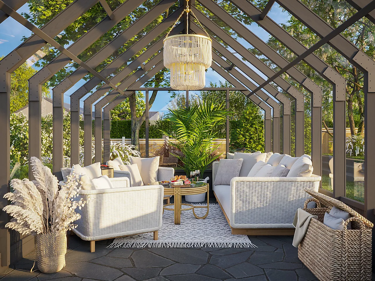 Veksthus Emilia 13,8 m2 gråmalt null - null - 2 - Miniatyr