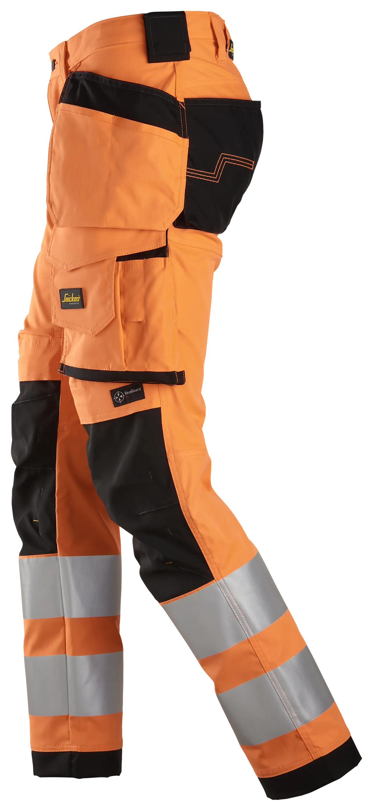 Arbeidsbukse high-vis oransje/sort str 50 null - null - 3 - Miniatyr