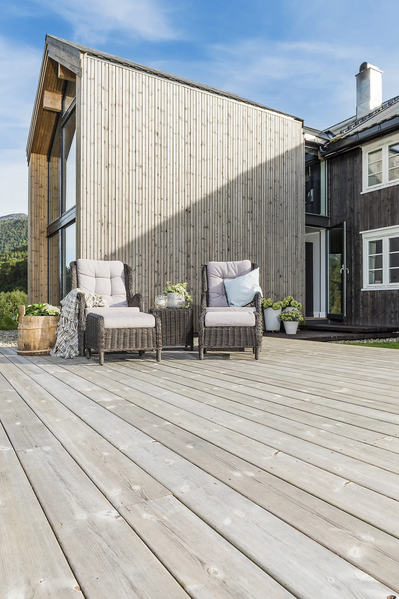 Terrassebord royalimpregnert grå furu Uno rillet 28x120 mm null - 28x120 - 3 - Miniatyr