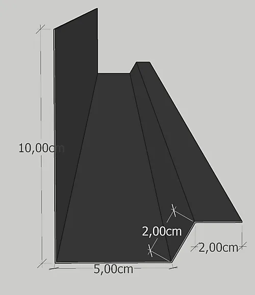 Gavlbeslag flat sort