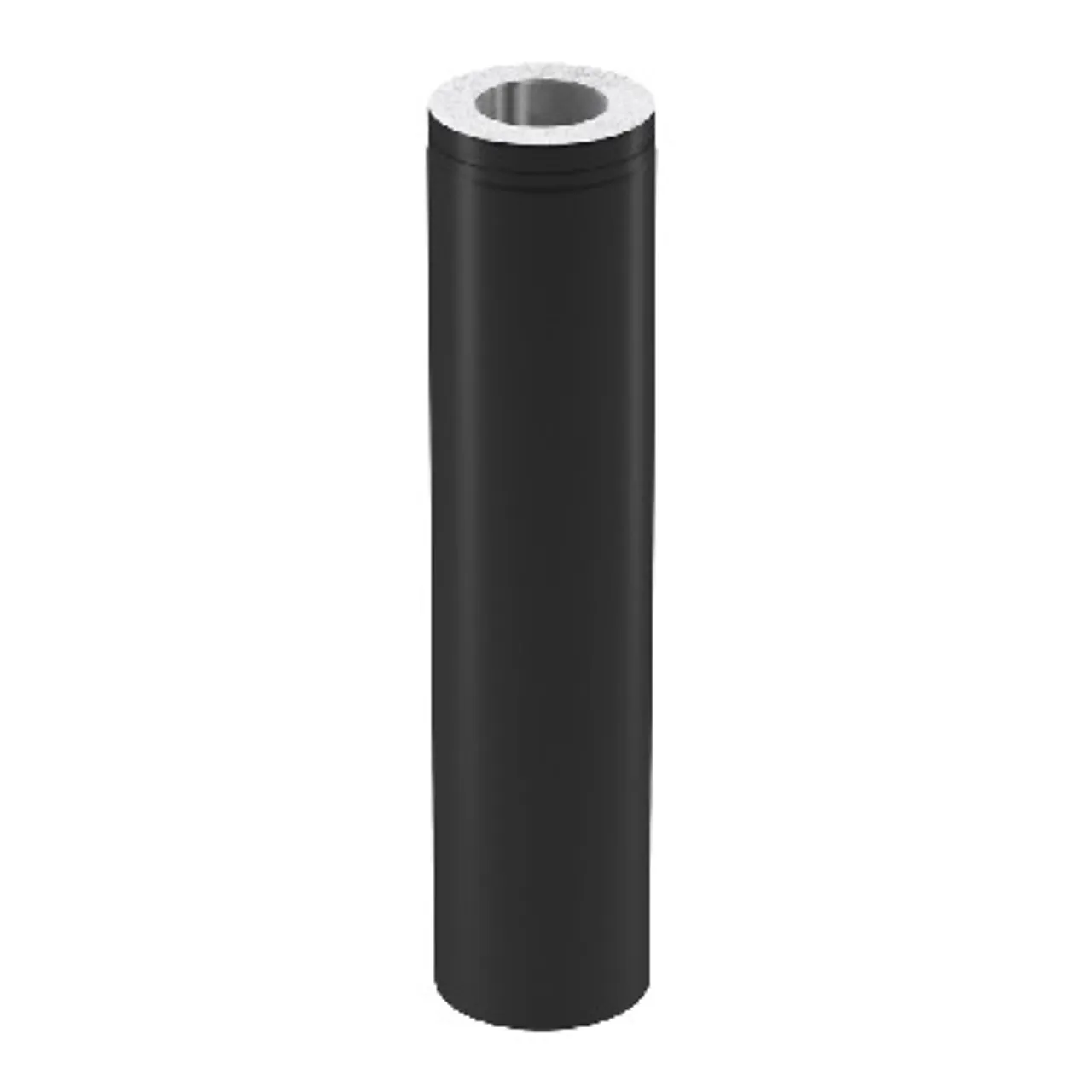 Startboksrør 50cm sort ø150 pms25 halvisolert