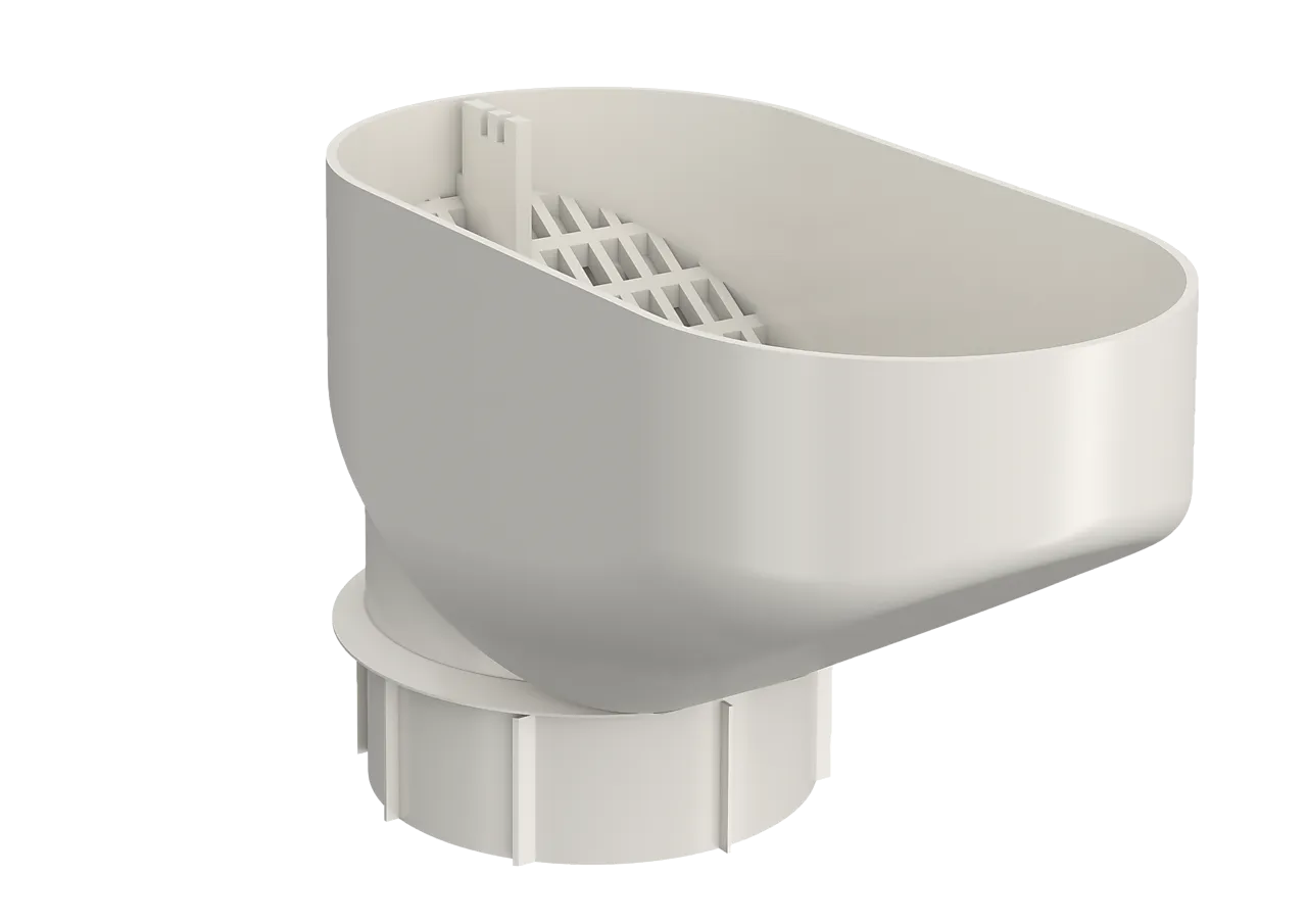 Løvtrakt universal plast hvit isola Løvtrakt universal plast hvit isola