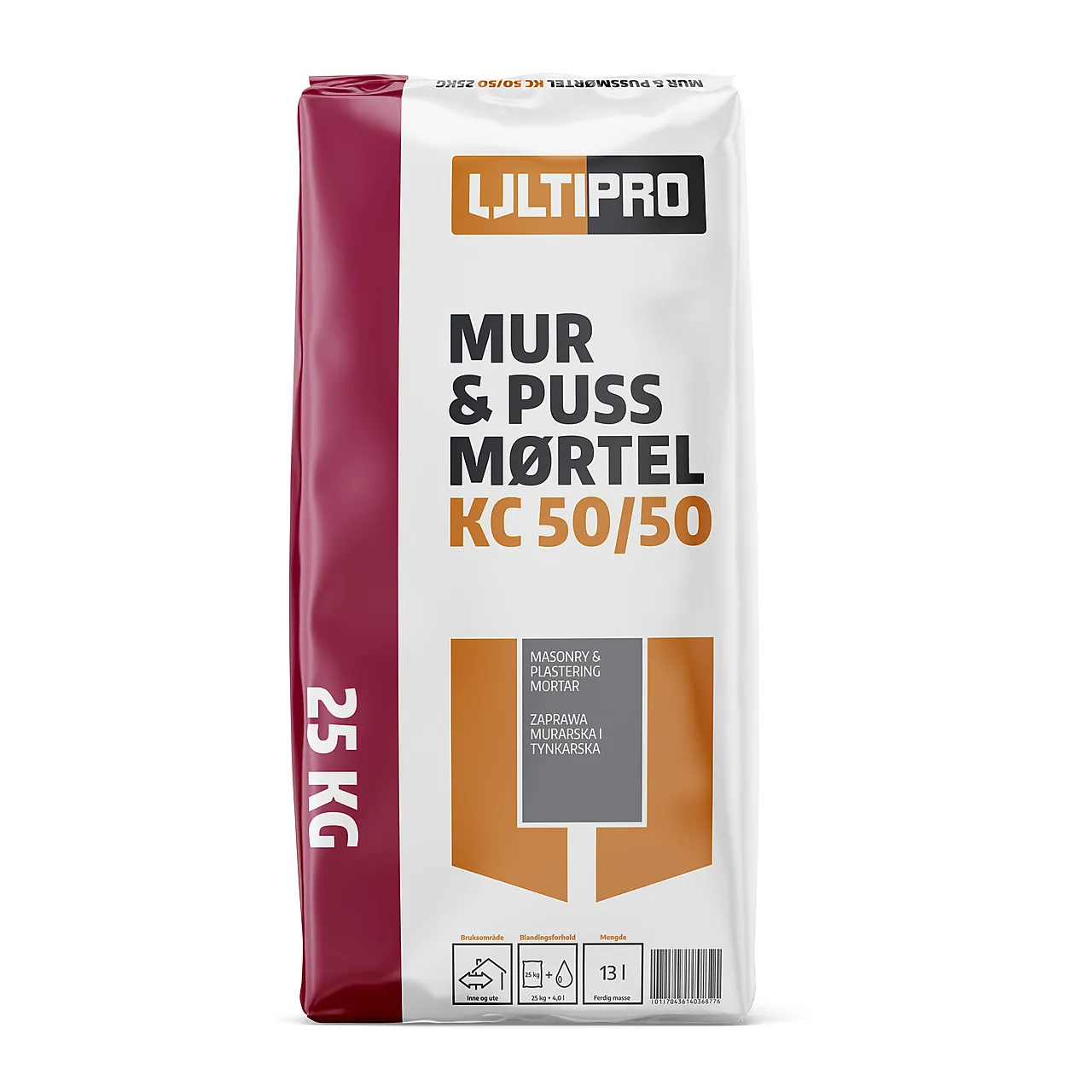 Mørtel mur/puss KC50/50 SG 25 kg