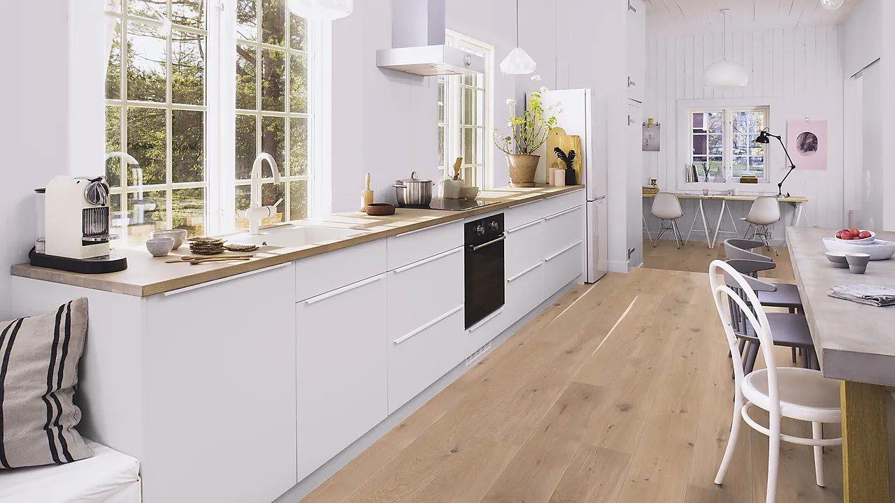 Parkett 1 stav hvit matt eik rock null - null - 2 - Miniatyr