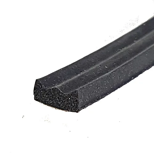 Gummilist e-profil 4x8mm sort kart a 6x125 meter