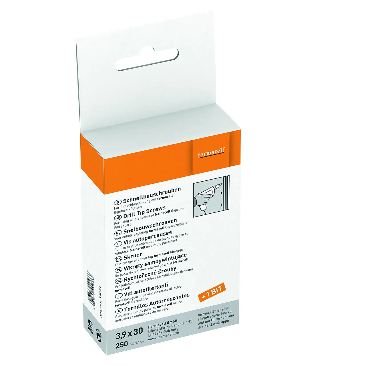 Skruer til fibergips 3,9 x 30 mm 250 stk Skruer til fibergips 3,9 x 30 mm 250 stk