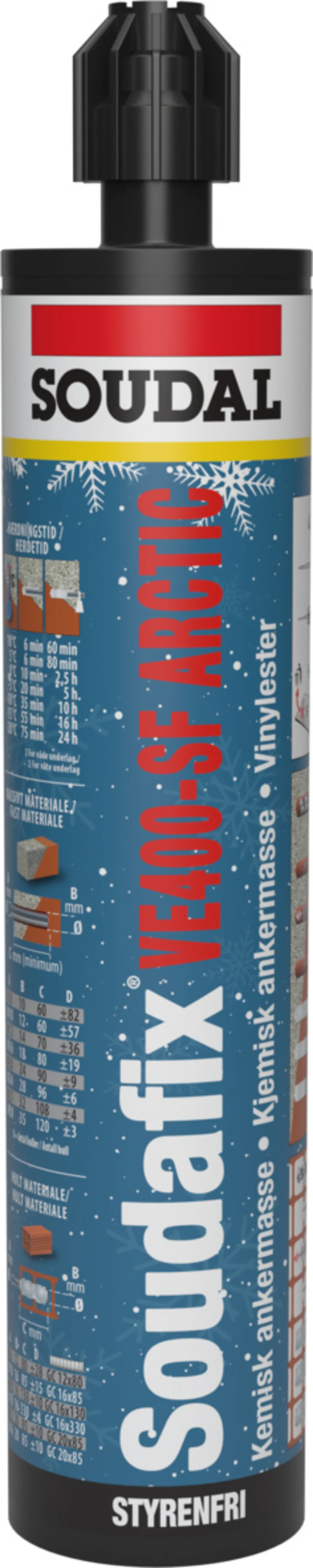 Ankermasse Soudafix VE400-SF Arctic 280 ml Ankermasse Soudafix VE400-SF Arctic 280 ml