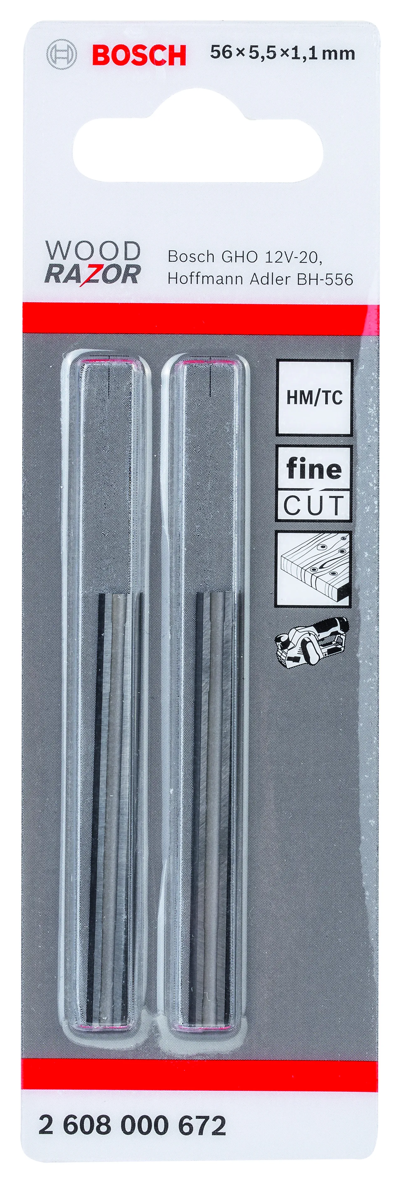 Høvelkniv HM 56mm for GHO 12V-20. Høvelkniv HM 56mm for GHO 12V-20.
